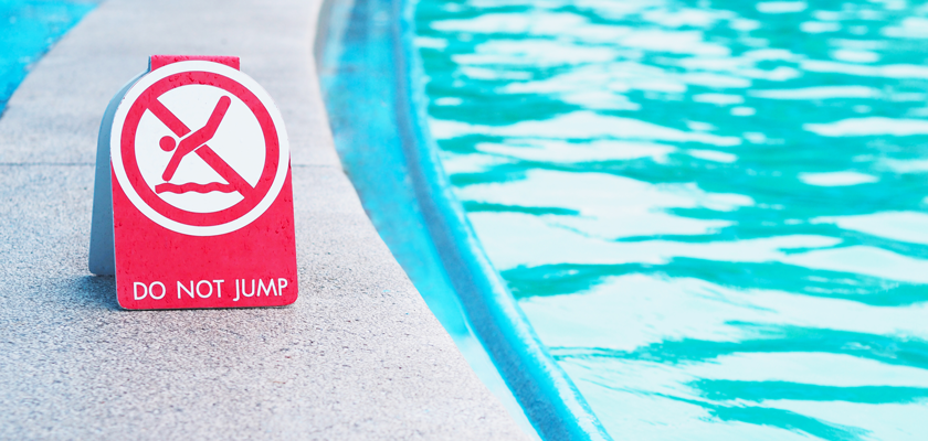 Stay Off Pool Rope Sign Ensuring Pool Safety with Appropriate Signage — Platinum Safety Signs