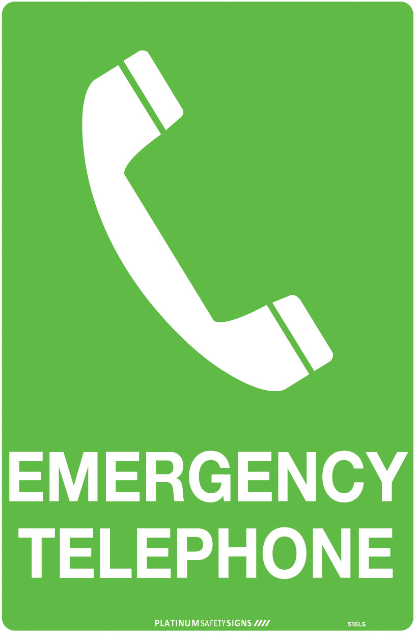 Current Telephone Sign Emergency Telephone — Platinum Safety Signs
