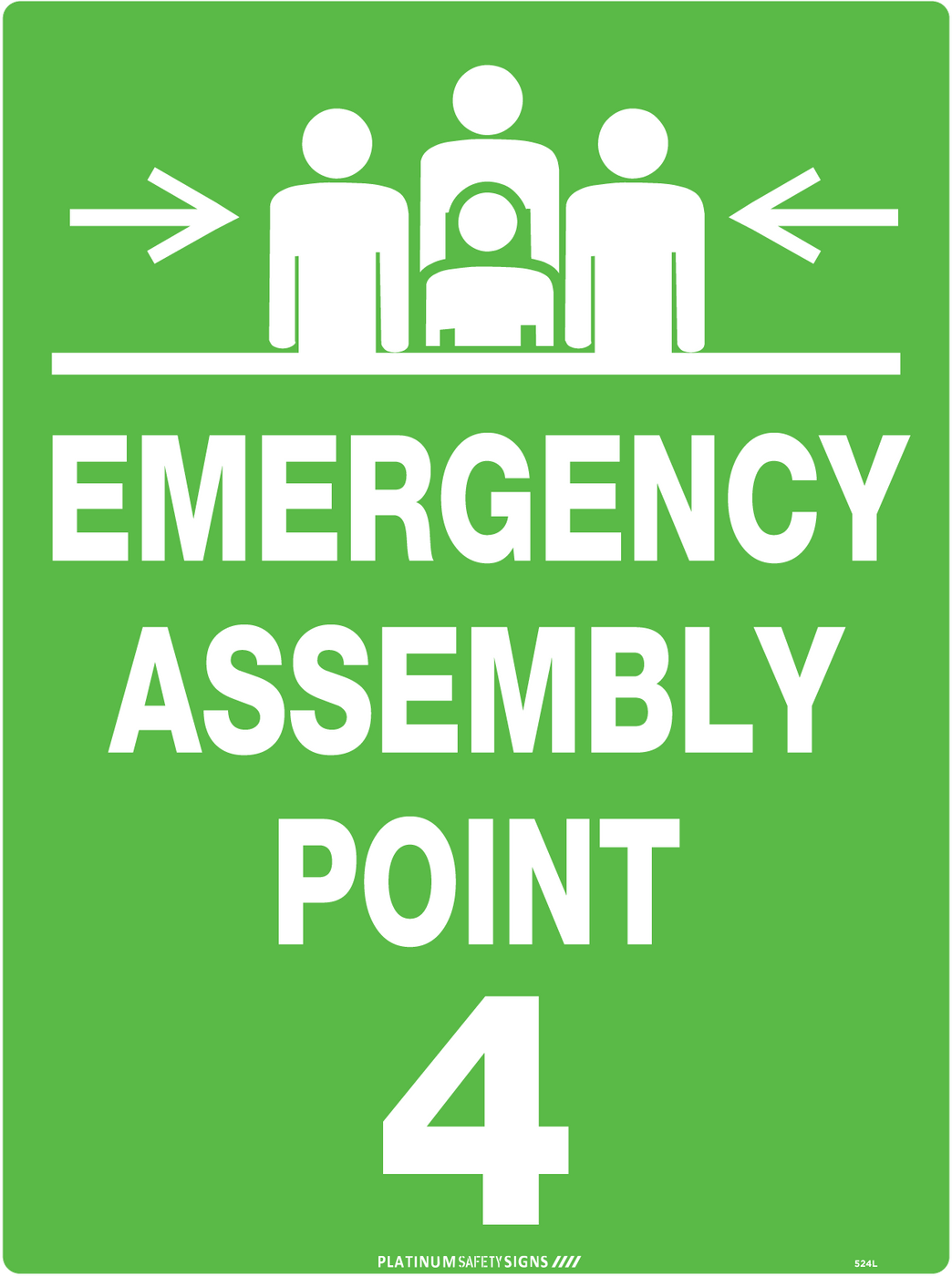 Emergency Assembly Point 4 — Platinum Safety Signs