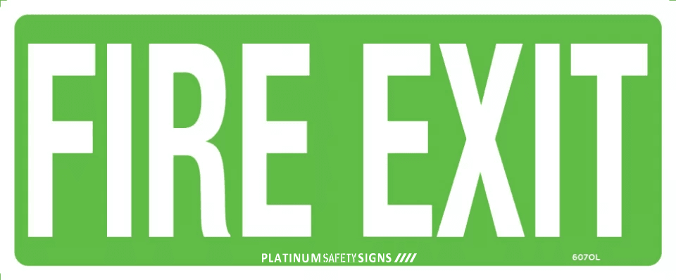 Sign Post Fire Exit Fire Exit — Platinum Safety Signs