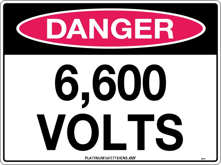 Danger 6,600 Volts