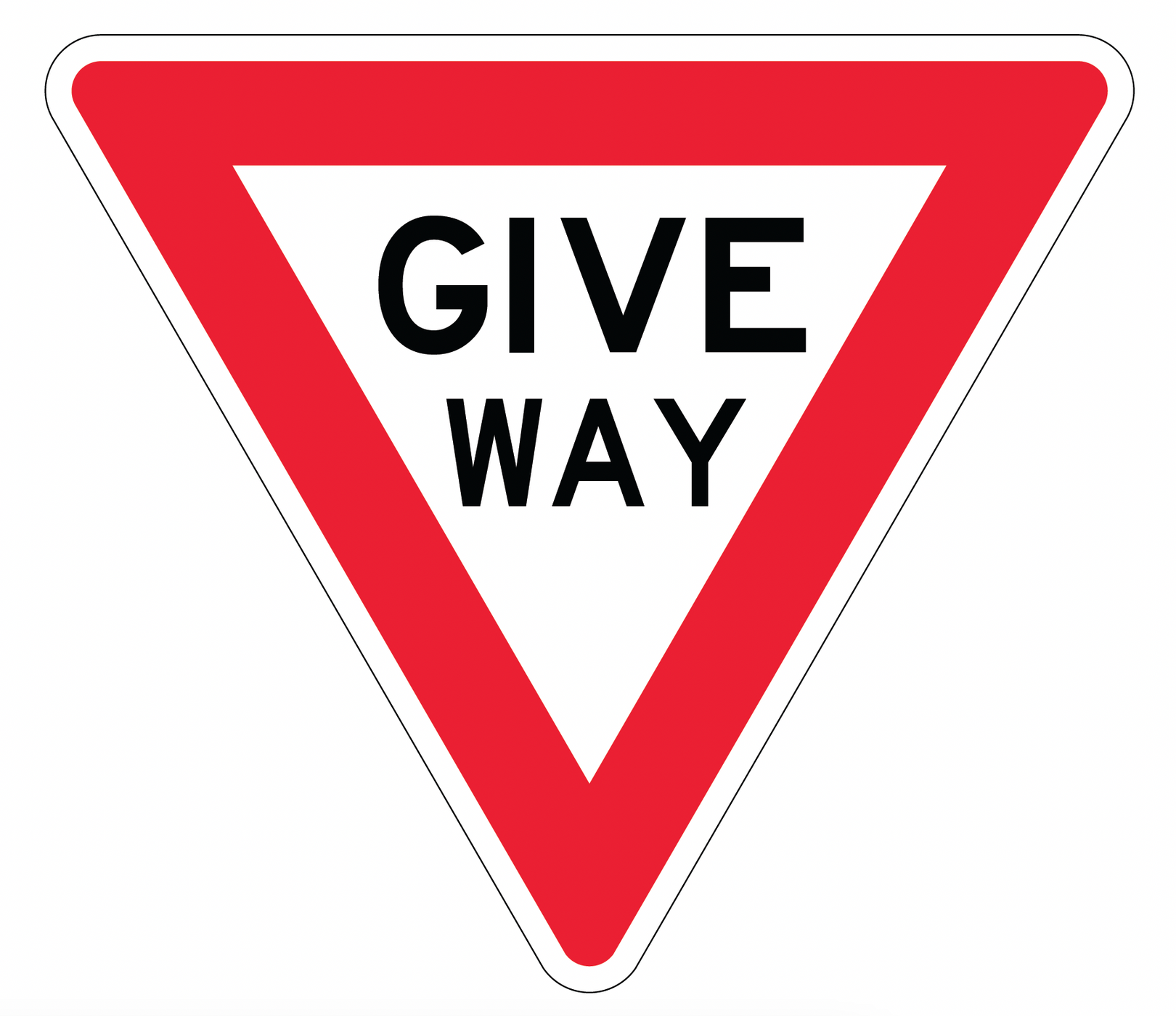 Give Way (Regulatory) Aluminium Sign — Platinum Safety Signs