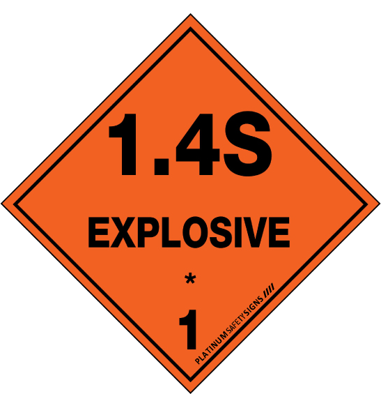Hazchem Labels – Explosive 1.4s — Platinum Safety Signs