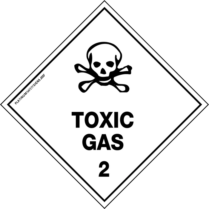 Hazchem Labels – Toxic Gas 2