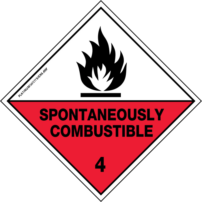 Hazchem Labels – Spontaneously Combustible 4