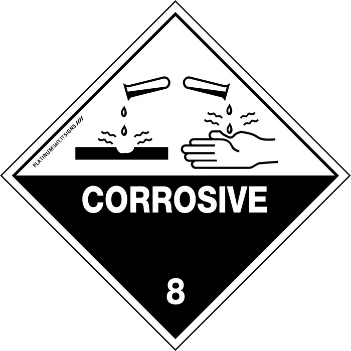 Hazchem Labels – Corrosive 8