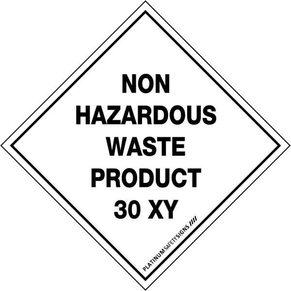 Hazchem Labels – Non Hazardous Waste Product 30 XY