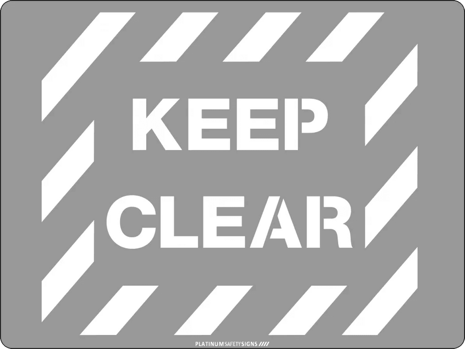 Keep Clear - Poly Stencil Sign - 600mm x 400mm