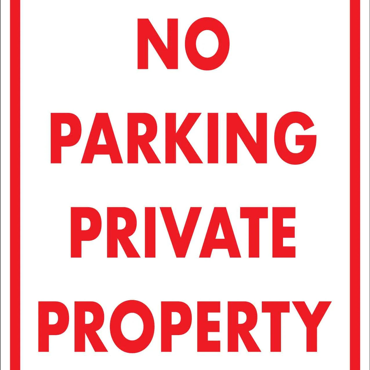 No Parking Private Property Sign - 225mm x 300mm - Metal — Platinum ...