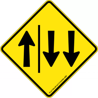 One & Two Lane Each Direction — Platinum Safety Signs