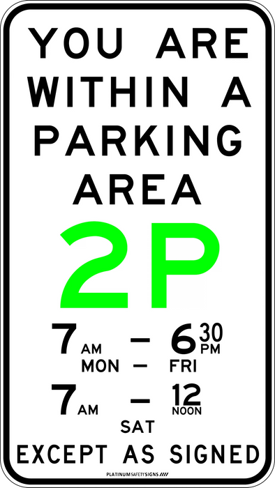 You are Within a Parking Area 2P