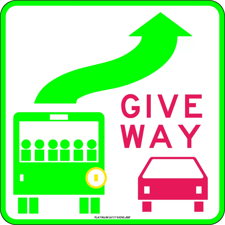 Give Way To Bus — Platinum Safety Signs