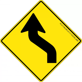 Left Right Reverse Symbols Reverse Curve (Left or Right) Picto — Platinum Safety Signs