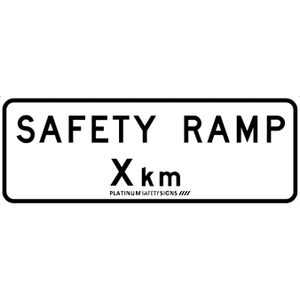 Brake Ramp Free Signs Safety Ramp __km — Platinum Safety Signs