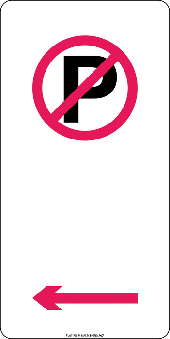 No Parking Symbol with left arrow