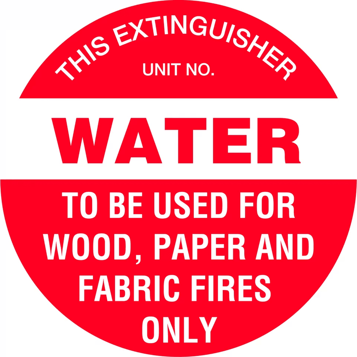 Fire Extinguisher Marker – Water (Red)