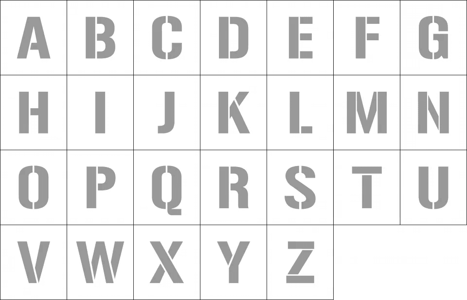 Alphabet A-Z — Platinum Safety Signs