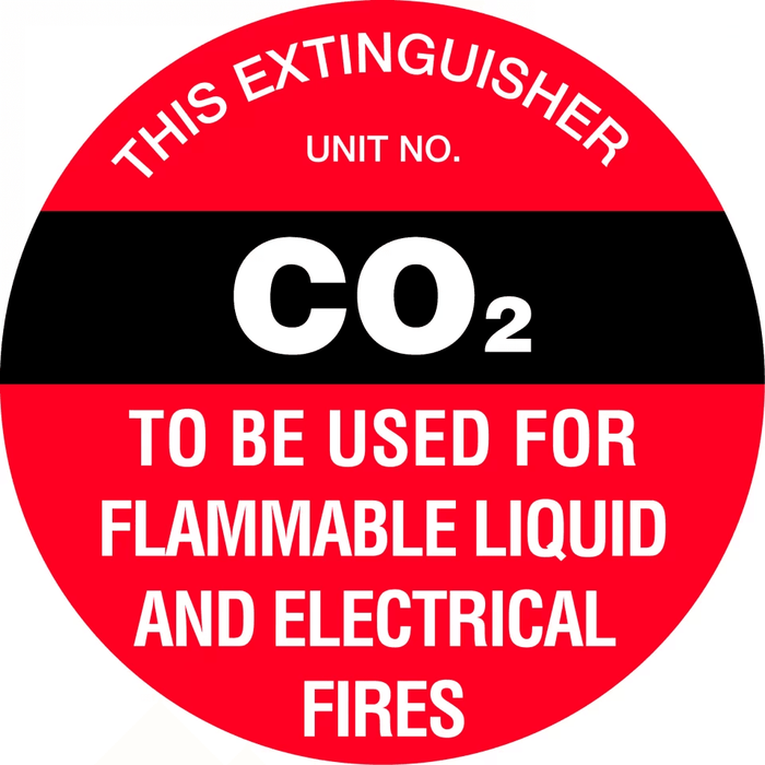 Fire Extinguisher Marker – CO2 (Black)