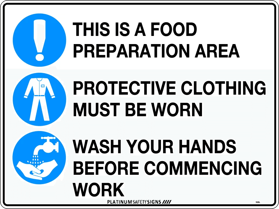 This is a Food Preparation Area etc (with pictos) — Platinum Safety Signs