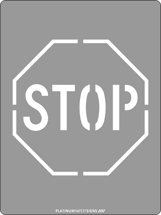 Stop (Picto) - Poly Stencil - 600mm x 400mm