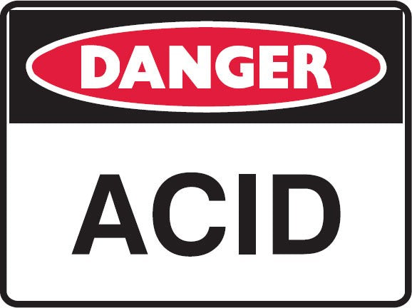 Danger Signs - Biohazard and Chemical Safety Signs - Acid